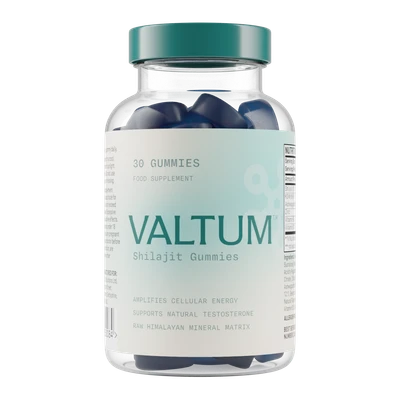 Bottle of Valtum Shilajit Gummies